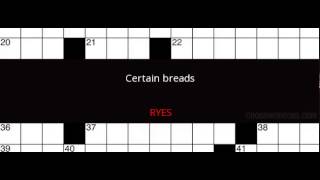 Certain breads Crossword Clue Solution
