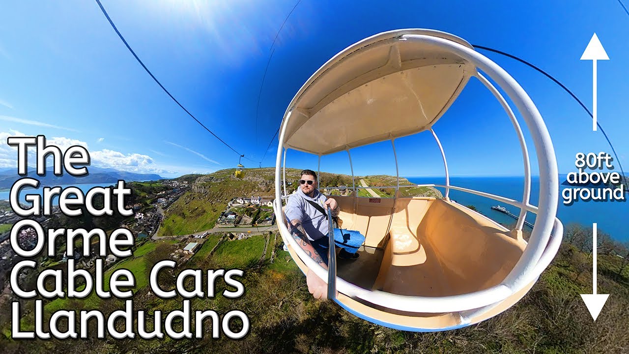 Llandudno Cable Car trip up the Great Orme.. i'm not a great fan of