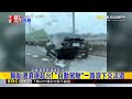 最新》台74大貨車輪胎掉了 「無敵風火輪」險撞車@newsebc