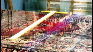 Glass cutting No. 2:  6.4 mm laminated glass alight, to cut it - Part 2