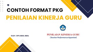 FORMAT PENILAIAN KINERJA GURU FORMAT PENILAIAN KINERJA GURU