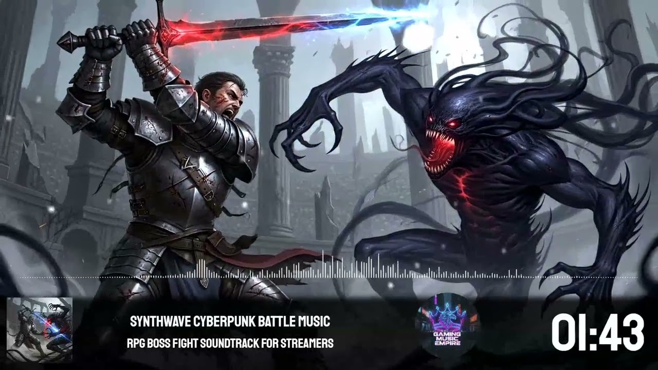 Synthwave Cyberpunk Battle Music | RPG Boss Fight Soundtrack for Streamers