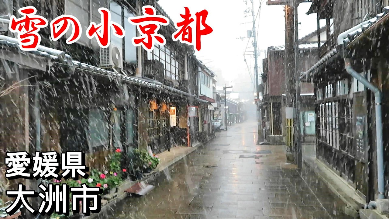 【シニアの一人旅＠愛媛県大洲市】大洲市の冬景色 静寂の城下町を歩く