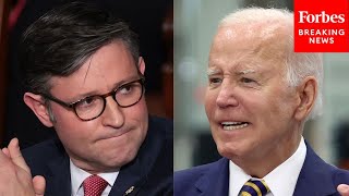 BREAKING: Biden Asked If He Is Worried About Election Challenger Mike Johnson Being Named Speaker