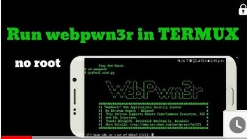 WebPwn3r security scanner tool (termux) no root