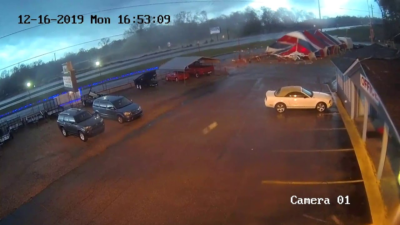 Office Surveillance Cameras Captures Insane Tornado - YouTube