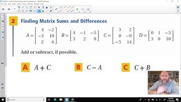 CM0401B - N-VM-6 Representing Data Using Matrices