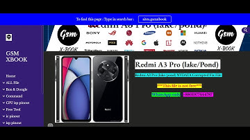 Redmi A3 Pro (lake/pond) NVDATA Corrupted Fix File #nvdata #nvdata_corrupted #rsa #xiaomi #redmi14c
