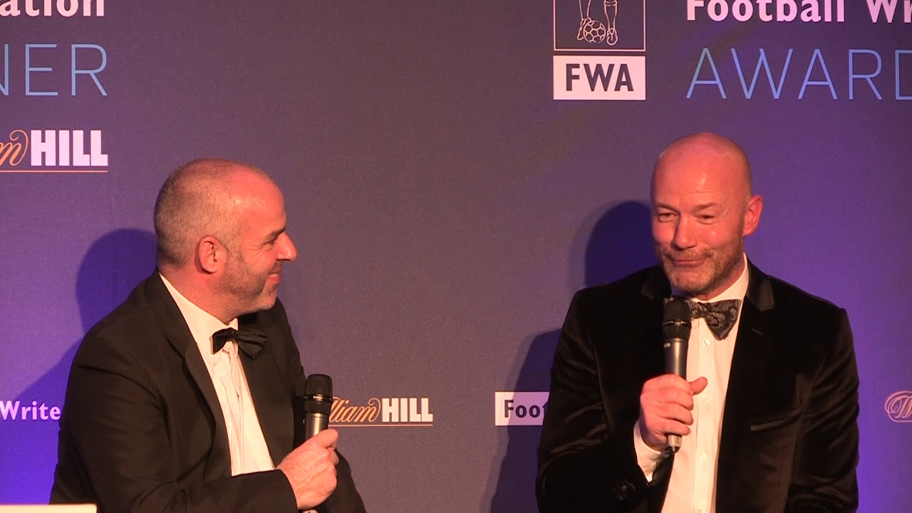 Alan Shearer receives North East Football Writers' Association Personality of the Year award