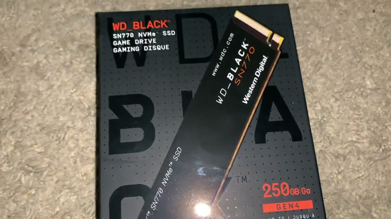 WD SNN770 NVME SSD 250gb Unboxing Review and Tests - YouTube