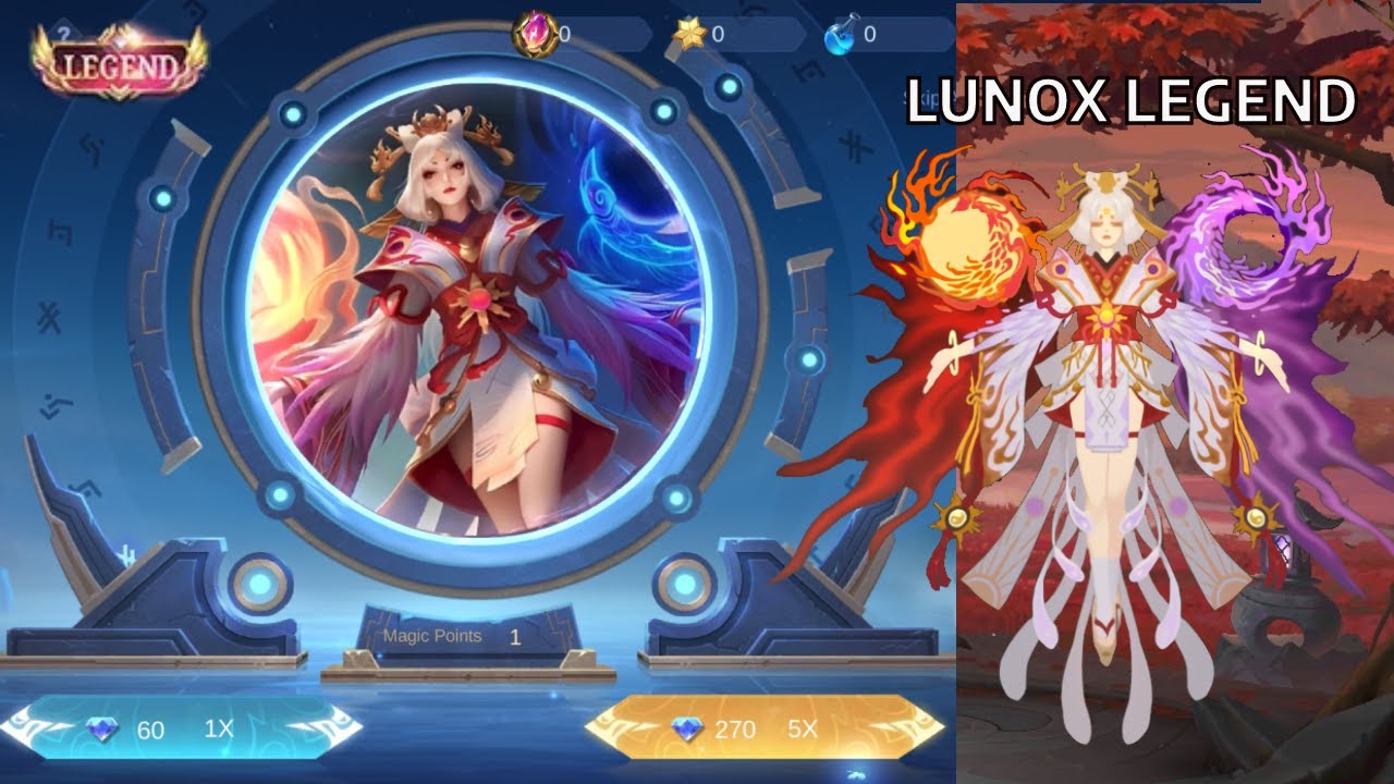 LUNOX DIVINE GODDESS LEGEND SKIN MAGIC WHEEL SKIN ? MLBB MOBILE