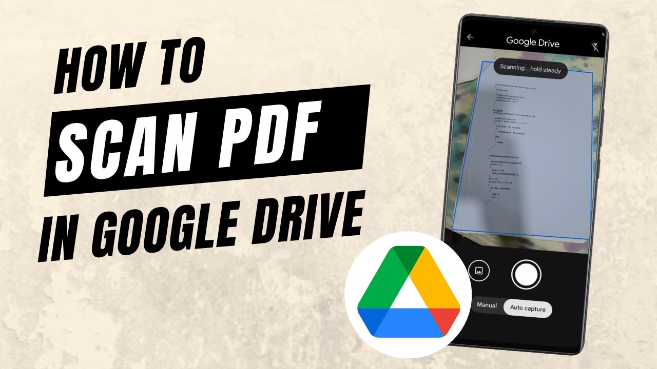 How To Scan Documents To PDF Using Google Drive | Create PDFs - YouTube