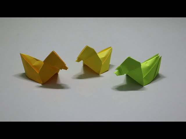 How To Make PAPER DUCK UNDER 2 MINUTES SIMPLE PAPER CRAFTS - Origami Arts  - KidzTube