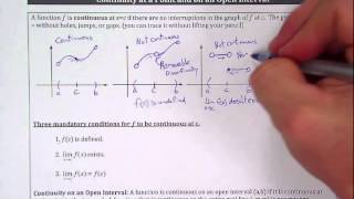 Calc Lecture 1 4a Continuity and One Sided Limits