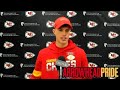 Chiefs' kicker Harrison Butker talks about punting during the playoffs at Arrowhead Stadium