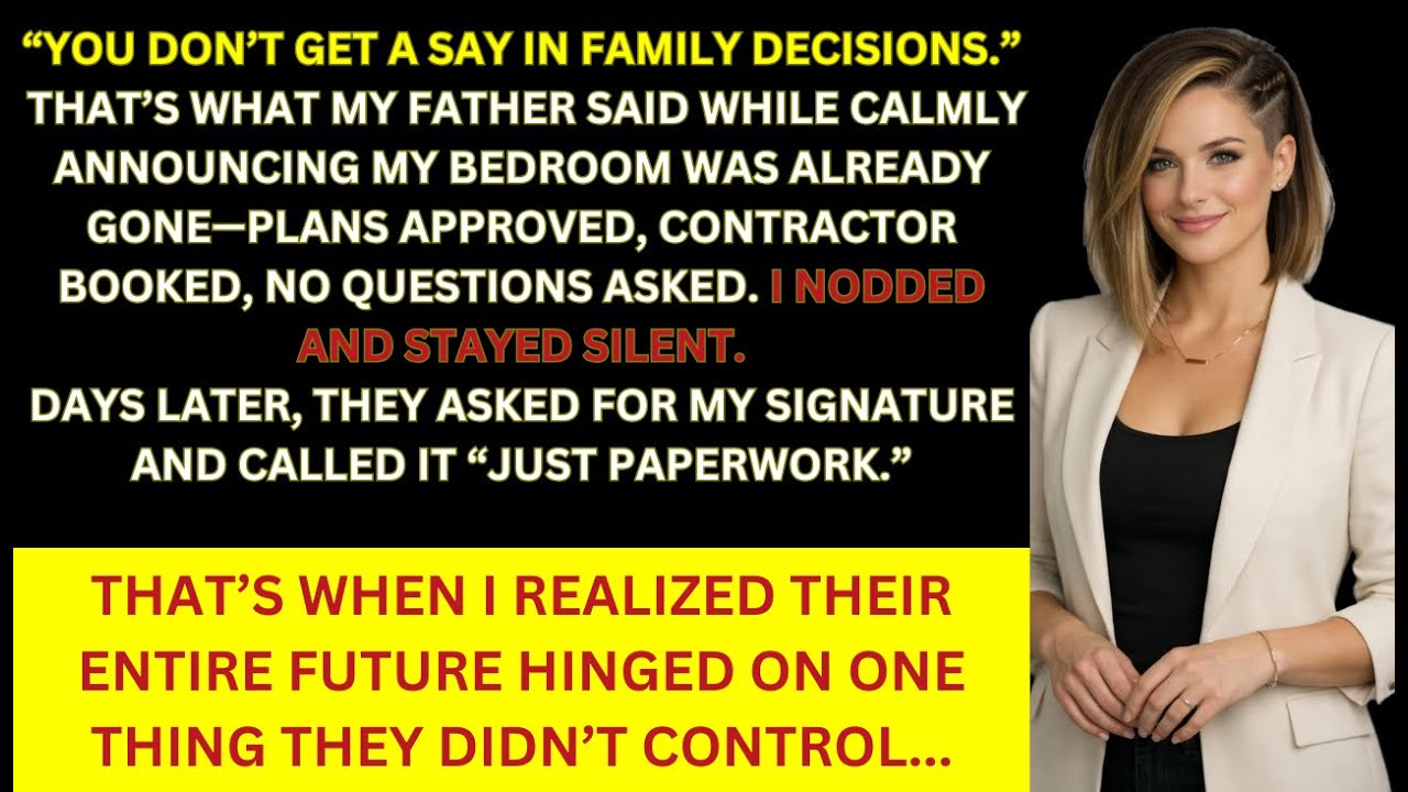 My Parents Told Me I Had No Say in Family Decisions — Then They Needed My Consent to Move Forward