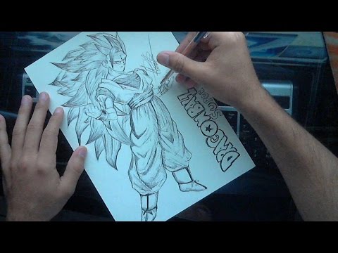 HOW TO DRAW GOKU SUPER SAIYAJIN 3