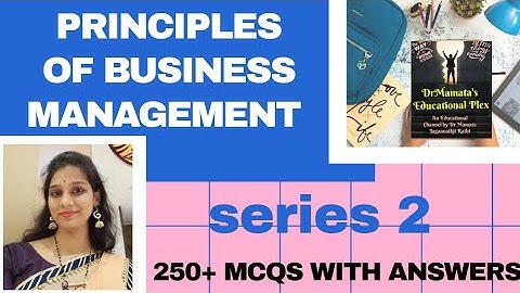 Principles of Business Management । PBM । MCQ Questions with Answers । Series 2 । by Dr Mamta Rathi