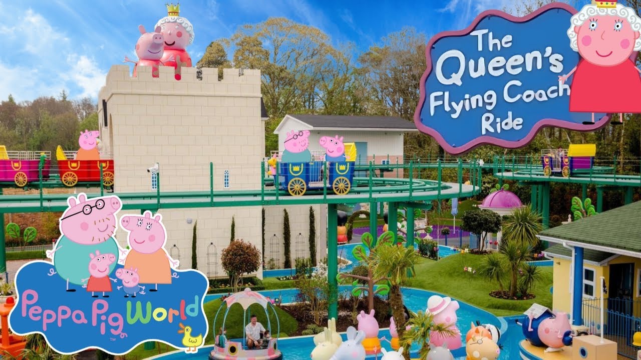 👑Queen's Flying Coach Ride at PEPPA PIG WORLD (November 2024) [4K ...