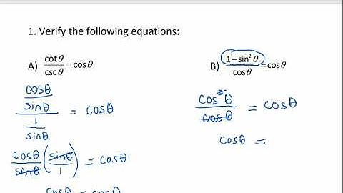 Trig 5.2 - Verifying Trigonometric Identities
