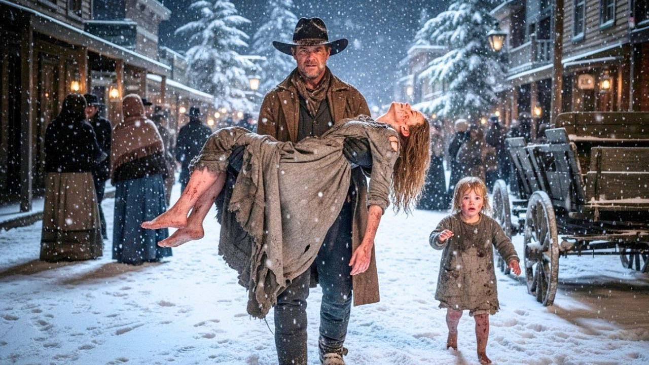 Battu et gelé dans la tempête — Le cow-boy jure : « Tu es en sécurité maintenant »