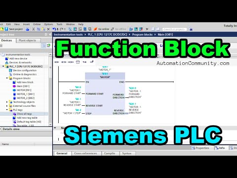 Function block in Siemens PLC - TIA Portal Courses Online