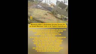 Hezbollah Suicide Drone Destroys Israeli Merkava Tank in Al-Taybeh | Breaking News #shorts