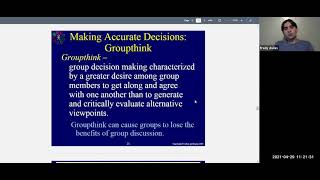 Social Psychology Chapter 11 (Groups) Lecture Part 2