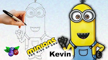 How to draw a MINION - KEVIN - Connect the dots drawing