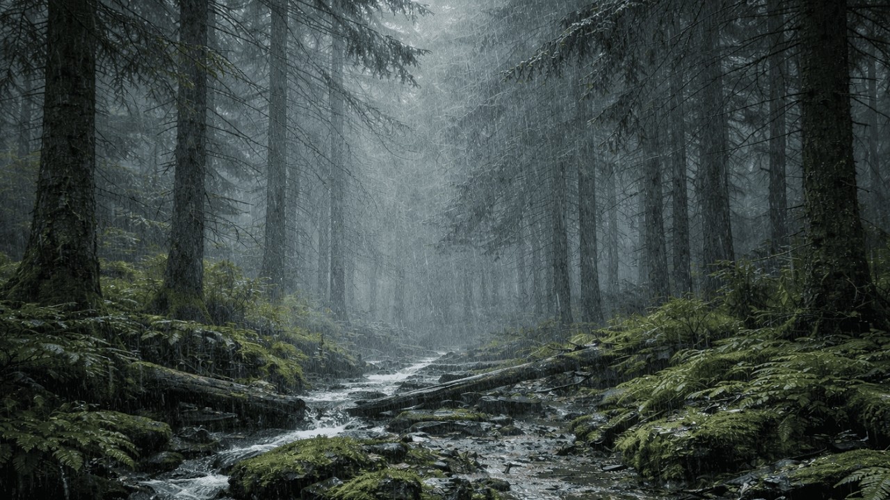 Heavy Rain in Forest 🌲 | Relaxing Rain Sounds for Sleep, Study & Deep Focus