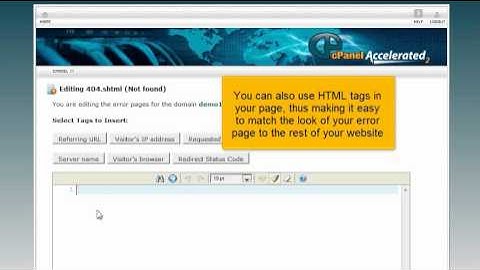 How to create custom error pages in cPanel