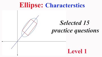 Ellipse characteristics : Selected 15 practice questions Level 1 (details in description)