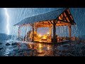 The Most Detailed Rain ASMR: Droplets, Fire Crackle & Rising Floodwaters