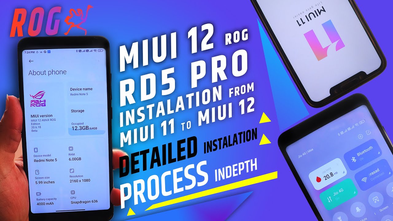 ROG EDITION MIUI 12 MiROOM for Redmi Note 5 Pro || Full instalation guilde From Miui11 to MIUI  12