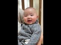 A baby who smiles when dad talks to him #Shorts