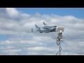 Space shuttle Enterprise piggyback low flyby at JFK!