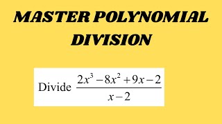 How to Divide Polynomials | Long Division Method Explained