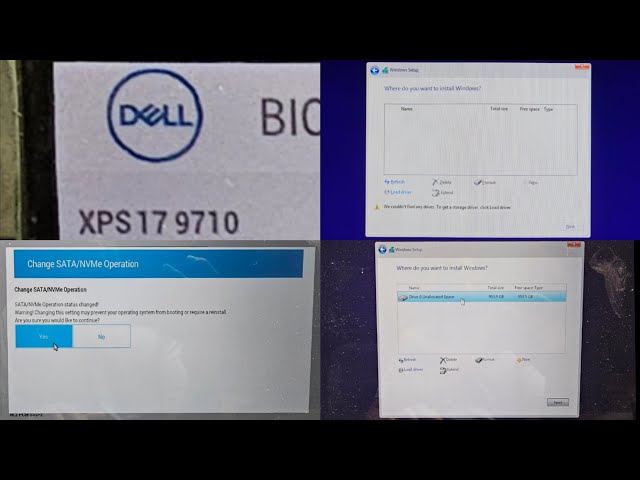 DELL XPS 17 9710 We Couldn't Find Any Drives. Windows 10 11