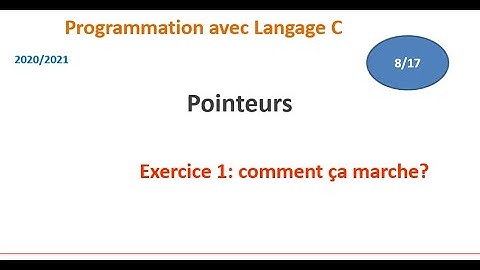 Programmation en C- les pointeurs (8/17) Exercice 1-NAJI