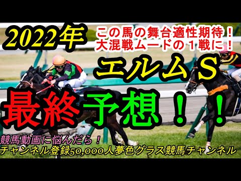 【最終予想】2022エルムステークス！この馬の枠順、適性に期待！大混戦ムードの1戦に！