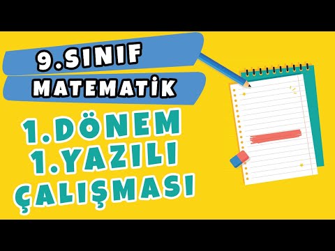 9. Sınıf Matematik 1. Dönem 1. Yazılı Çalışması