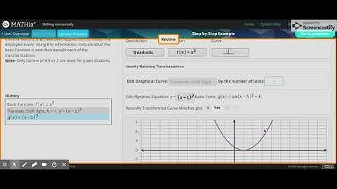 Carnegie Learning: MATHia - Shifting Horizontally Workspace