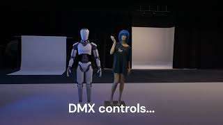 Real + Virtual Lights in Real Time with DMX | Aximmetry