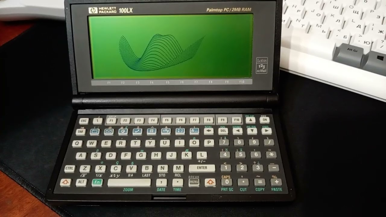 HP 100LX palmtop. Построение поверхности - YouTube