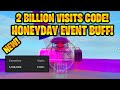 NEW Honeyday Event Code! 2 Billion Visits WOW! Bee Swarm Simulator