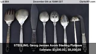 STERLING. Georg Jensen Acorn Sterling Flatware