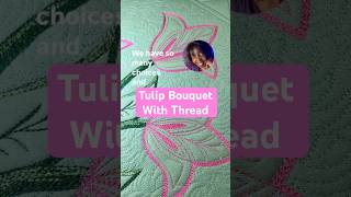 Free Motion Stitch Tulip Bouquet Mini Quilt
