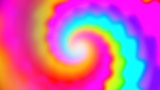 Colorful Rainbow Swirl  Twisted Bumpy Ribbed Spiral, TikTok/Twitch Rainbow Video Backdrop (2 Hours)