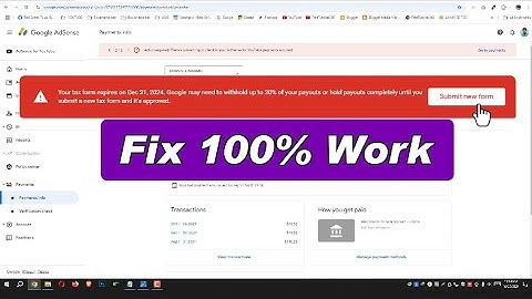 How To Resubmit Us Tax Info In Google Adsense | Submit Missing Documents Problem Fix 100% WORK