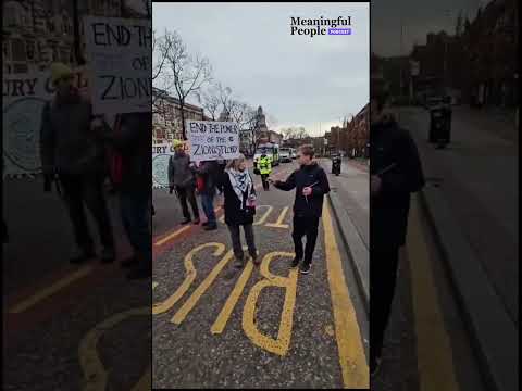 Pro-Palestinian protester owned and triggered by a 12-year-old child #israel